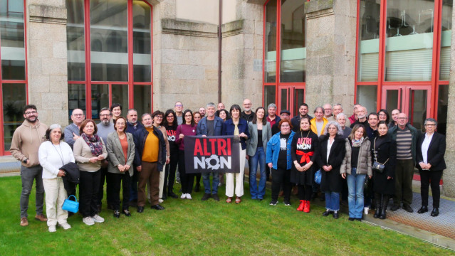 La portavoz nacional del BNG, Ana Pontón, en el Parlamento Aberto organizado por el BNG en el Parlamento de Galicia.