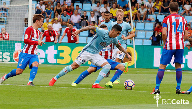 O Celta desperdicia a primeira metade do partido e perde 0-4 ante o Atlético