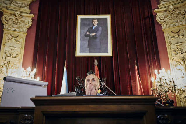 Archivo - El alcalde de Ourense, Gonzalo Pérez Jácome, durante una rueda de prensa, en el Ayuntamiento, a 10 de mayo de 2023, en Ourense, Galicia.