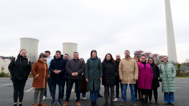 Ana Pontón y cargos del BNG en su visita a As Pontes