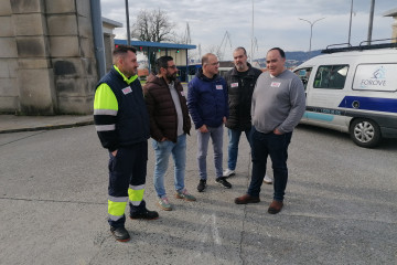 Integrantes de CCOO a las puertas de Navantia Ferrol