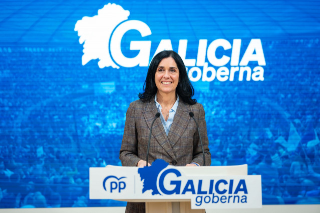 La secretaria xeral del PPdeG, Paula Prado, en rueda de prensa