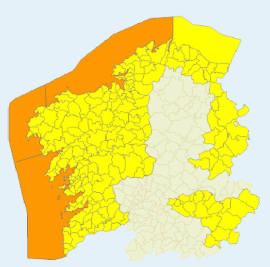 Alertas de Meteogalicia para el viernes