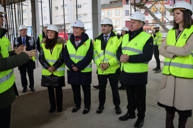 El delegado del Gobierno, Pedro Blanco, supervisa las obras de la intermodal de Lugo