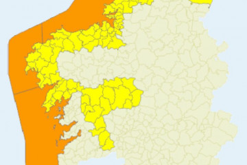 Alertas de Meteogalicia previstas para este lunes