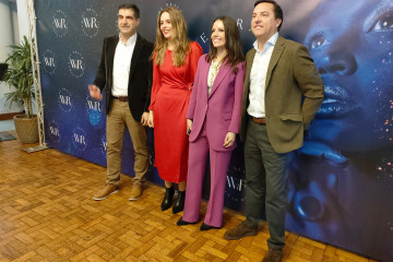 El director xeral de Comercio, Gabriel Alén; la coordinadora en Galicia de Women in Retail, Angélica Falagán; la presidenta de WiR, Cristina Delgado; y el CEO de Diesemm, David Suárez.