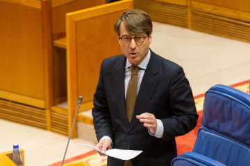 El conselleiro de Facenda, Miguel Corgos, en el pleno.