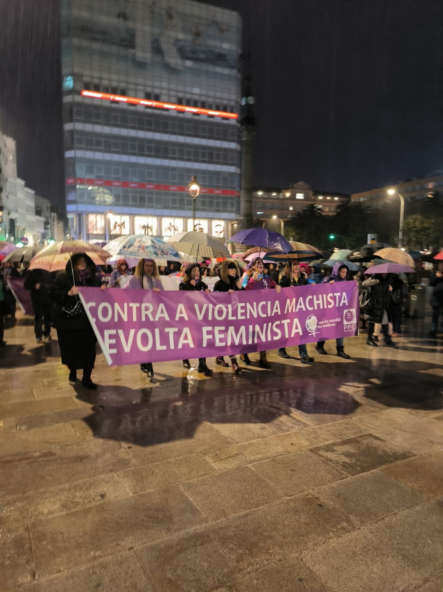 Archivo - Manifestación en A Coruña con motivo del 8 de marzo, Día de la Mujer, de 2024