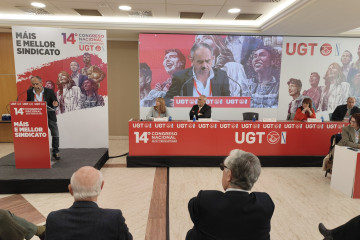 Congreso de UGT Galicia, con la intervención de despedida del secretario xeral saliente, José Antonio Gómez