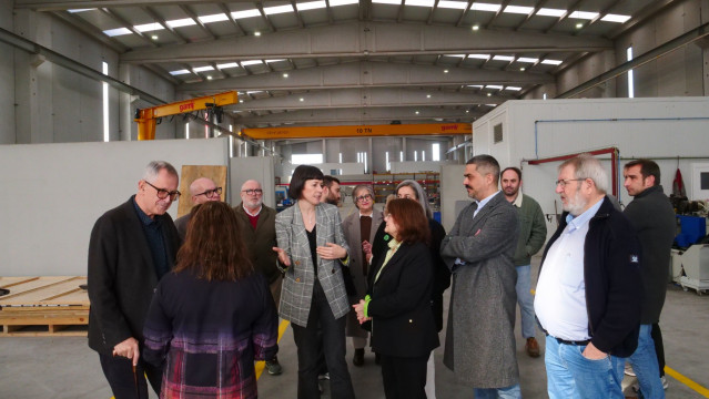 Pontón, en su visita a Carballo.