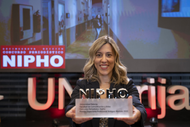 La directora de Comnunicación del Consejo Superior de Deportes (CSD), Lucía Santiago, premio 'Nipho 2025' por la Universidad Nebrija.