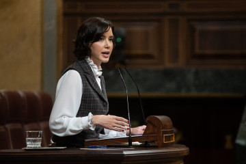 Archivo - La diputada socialista Andrea Fernández interviene durante un pleno en el Congreso de los Diputados, a 19 de noviembre de 2024, en Madrid (España). El Pleno del Congreso debate una proposi