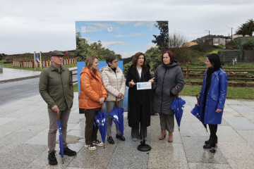 La conselleira de Medio Ambiente e Cambio Climático, Ángeles Vázquez, este sábado durante su visita a Camariñas (A Coruña)