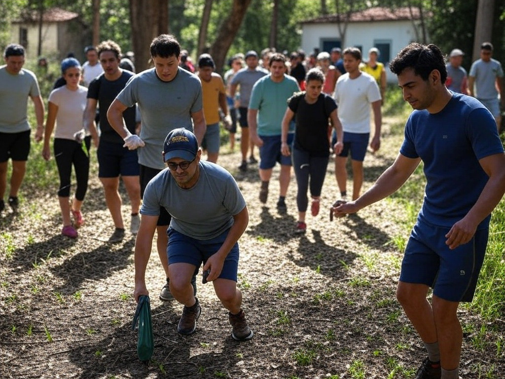 Imagen de plogging creada con la IA Grok