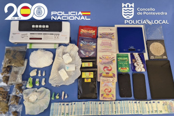 Detenido el encargado de suministrar drogas a varios proveedores de la zona centro de Pontevedra