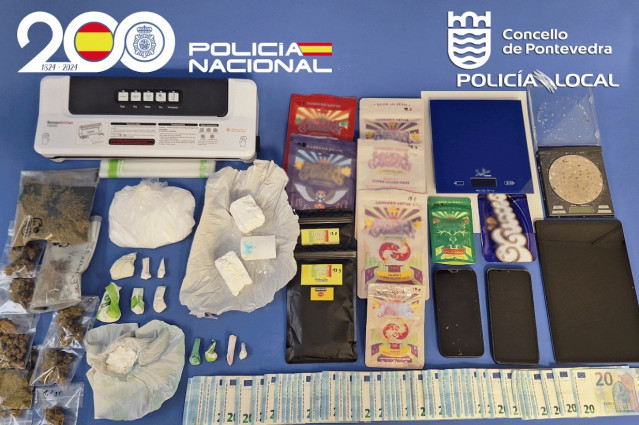 Detenido el encargado de suministrar drogas a varios proveedores de la zona centro de Pontevedra