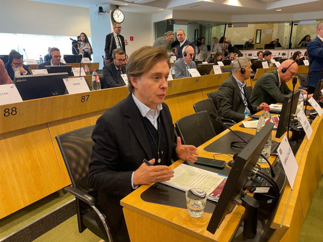 El director xeral de Relacións Exteriores e coa Unión Europea, Jesús Gamallo, participa en la segunda sesión de la Comisión de Política Económica (ECON) del octavo mandato del Comité Europeo de las Regiones (CdR).