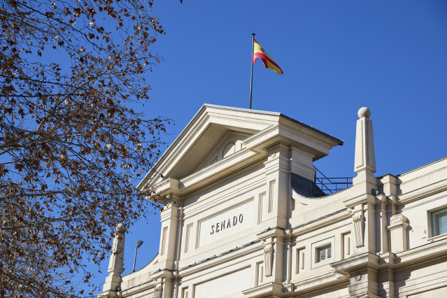 Archivo - Fachada del Palacio del Senado, a 14 de enero de 2025, en Madrid (España).