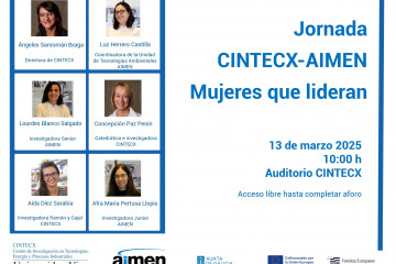 Aimen y Cintecx organizan una jornada de liderazgo femenino en la ciencia y la innovación este jueves en Vigo.