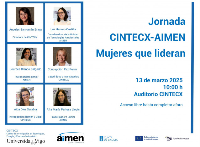 Aimen y Cintecx organizan una jornada de liderazgo femenino en la ciencia y la innovación este jueves en Vigo.