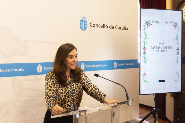 Archivo - La alcaldesa de A Coruña, Inés Rey, en rueda de prensa