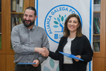 La conselleira do Medio Ambiente e Cambio Climático, Ángeles Vázquez, durante el acto de la firma del convenio por el que Colexio Oficial de Enxeñeria Forestal de Galicia se une a la Alianza Galeg