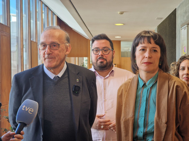 Ana Pontón esta mañana en la Universidad.