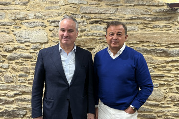 El presidente de Cointega, Javier Guerra, y el secretario general, Alberto Rocha, en rueda de prensa este viernes.