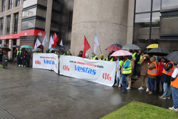 Protesta de personal de Vestas Eólica