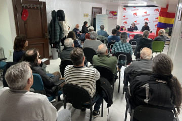 Asamblea de Esquerda Unida en Vigo este enero en una foto de su cuenta de Twitter