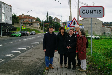 La senadora del BNG, Carme da Silva, en una visita a Cuntis (Pontevedra).