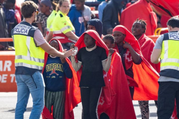 Menores emigrantes llegando a Lanzarote