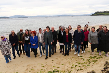 La portavoz nacional del BNG, Ana Pontón, en A Pobra do Caramiñal.