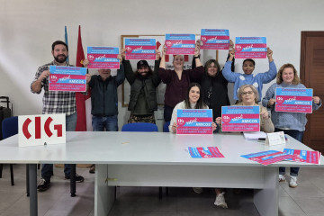 Rueda de prensa de la CIG hoy en Boiro