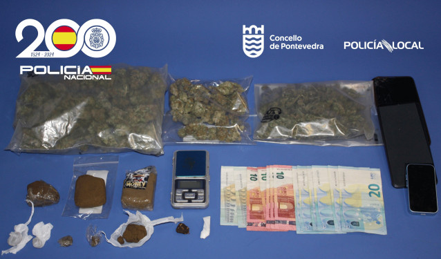 Desarticulación de un punto de venta de drogas en Pontevedra