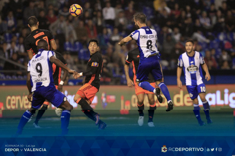 ​Dépor y Valencia empatan a intensidad y goles