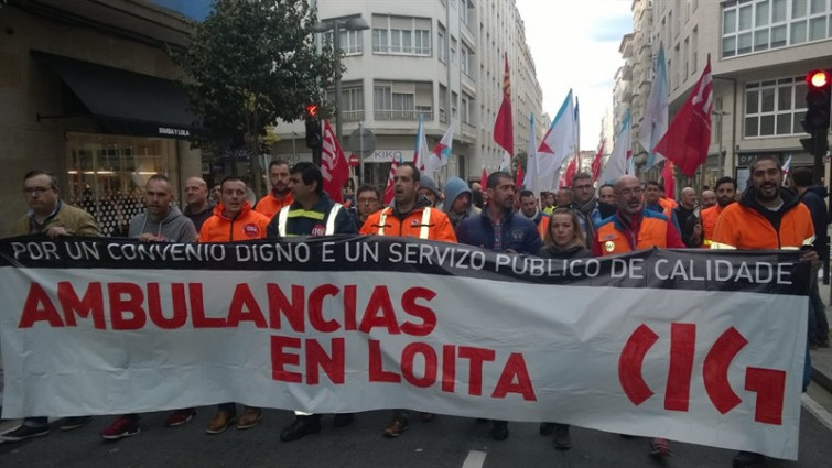 Empieza la huelga de ambulancias en Galicia