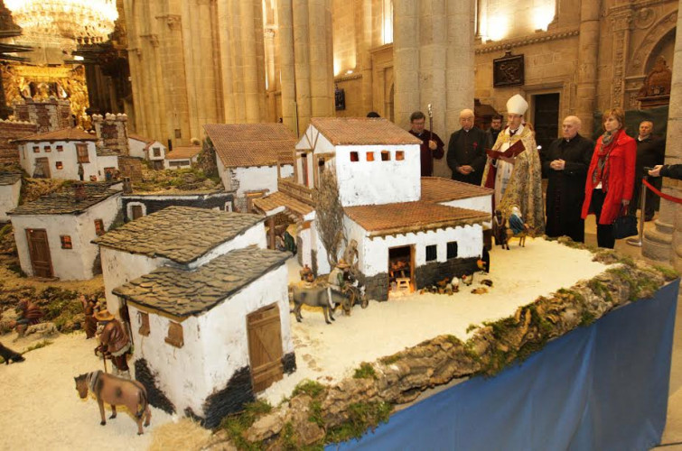 Máis de 500 figuras compoñen o belén monumental da Catedral de Santiago