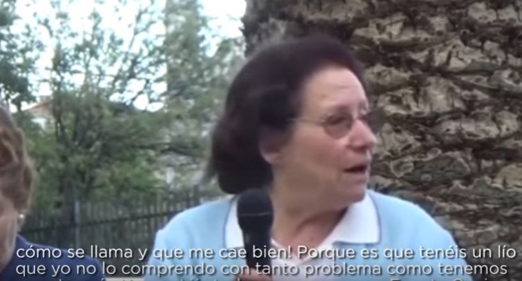 Este es el mensaje de la 'Abuela de Podemos' que hizo reflexionar a Iglesias