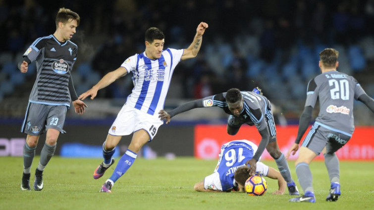 ​El Celta encaja en Anoeta la primera derrota del año