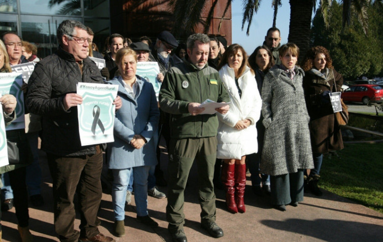 ​Los agentes forestales de Galicia muestran su repulsa por el asesinato de Lleida