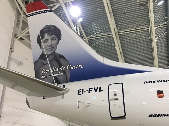 Más de dos millones de pasajeros viajarán en el avión de homenaje a Rosalía de Castro