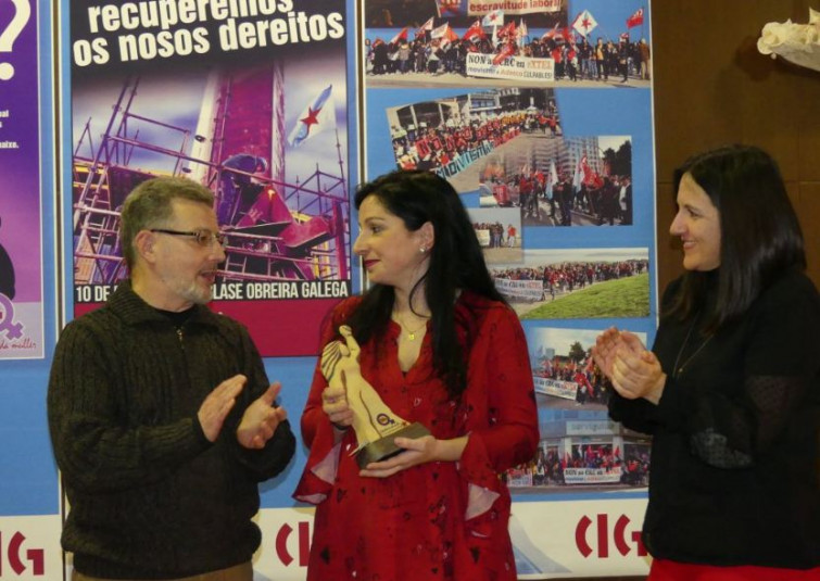 ​La CIG otorga el Premio 8 de Marzo a María López por su actividad sindical en Mercadona