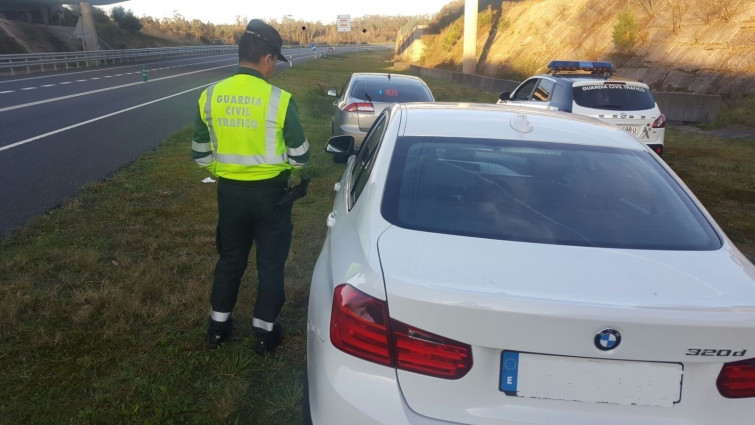 Interceptado un conductor a 204 km/h en una zona limitada a 100 en Lousame