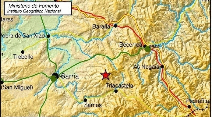 ​Triacastela registra un terremoto de 3,5 grados