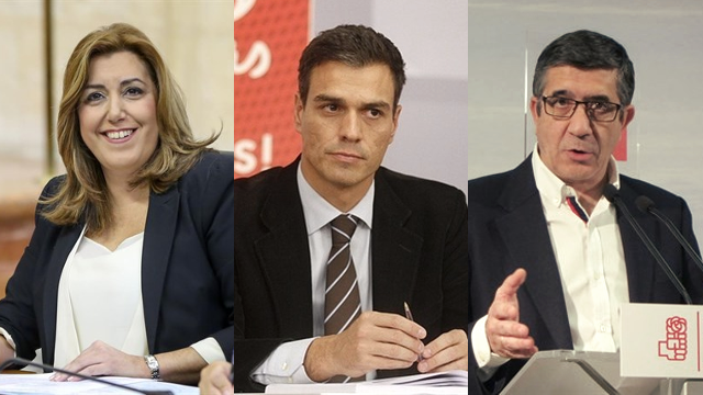 Arranca la carrera de avales de los tres aspirantes a liderar el PSOE