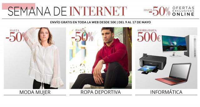 El Corte Inglés ofrece descuentos de hasta el 50% en su Semana de Internet