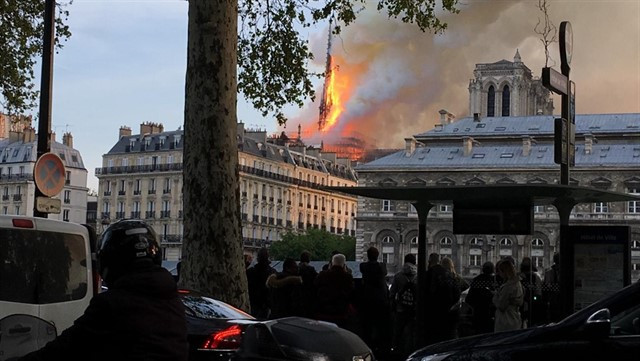 Notre dame ardiendo imagen