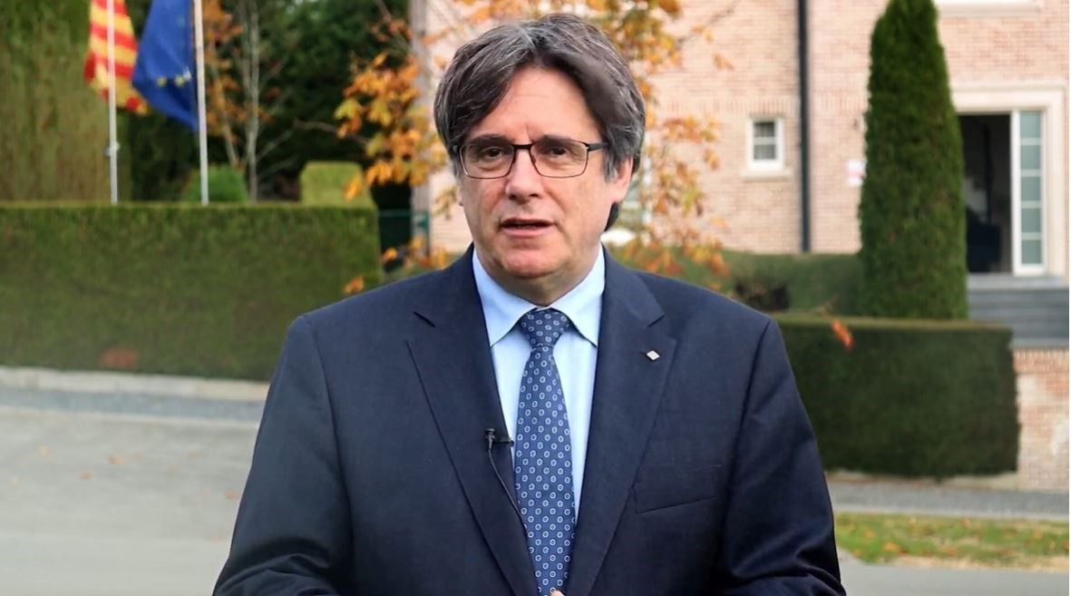 El expresidente de la Generalitat Carles Puigdemont, en un vídeo por el quinto aniversario de la DUI.